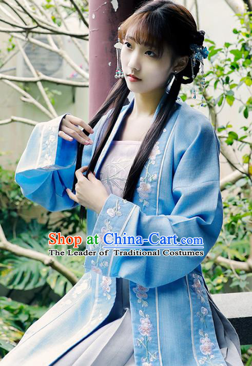 Chinese Ancient Palace Lady Hanfu Han Dynasty Imperial Concubine Queen Embroidered Historical Costumes