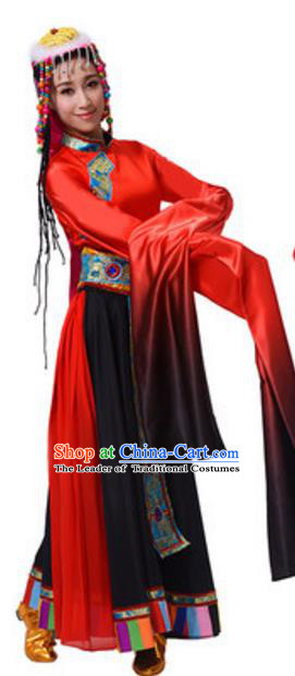 Traditional Chinese Yangge Fan Dance Folk Dance Ethnic Costume Classical Yangko Chorus Modern Dance Dress Halloween Clothing and Shoes