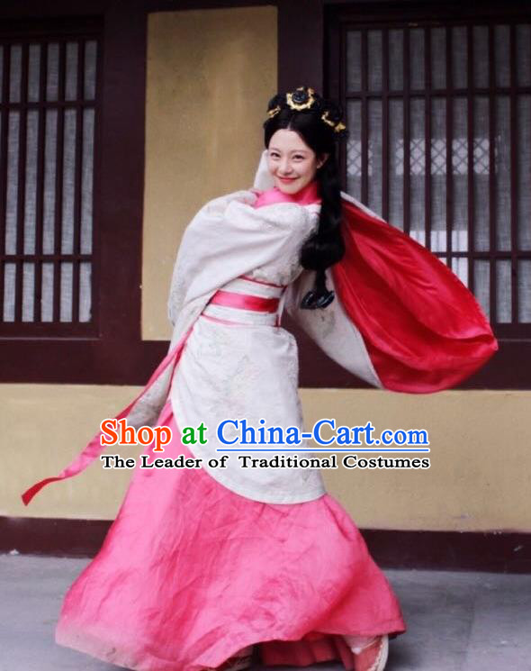 Traditional Chinese Ancient Costume Qin Dynasty Hanfu Clothing