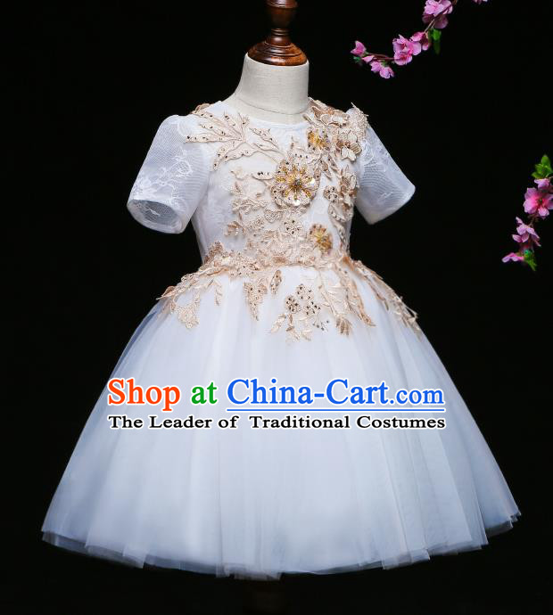 Top Grade Stage Performance Catwalks Costumes Children Halloween Cosplay Princess Full Dress Chorus Modern Fancywork Clothing