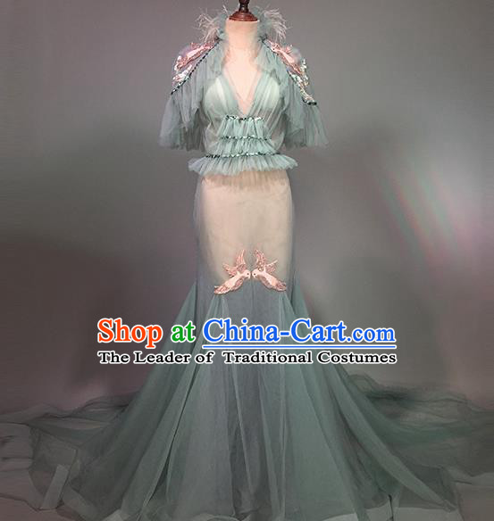 Top Grade Stage Performance Customized Costume Models Catwalks Mermaid Dress for Women