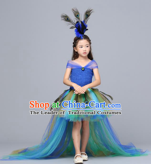 Top Grade Stage Performance Catwalks Costumes Children Halloween Cosplay Princess Full Dress Chorus Modern Fancywork Clothing