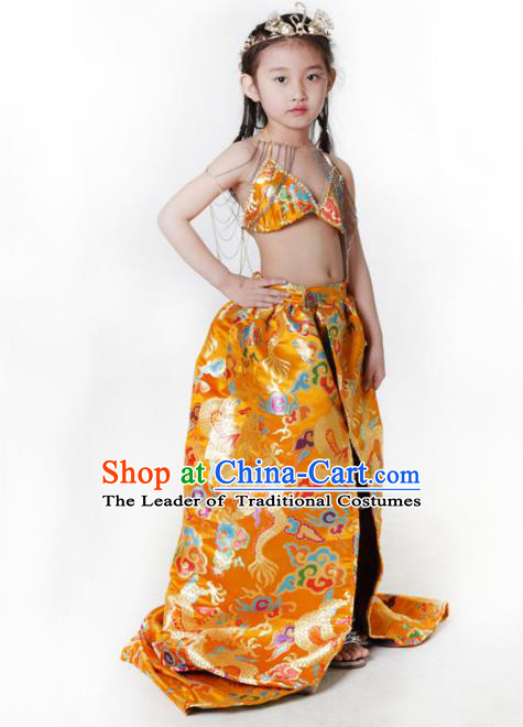 Top Grade Stage Performance Catwalks Costumes Children Halloween Cosplay Princess Full Dress Chorus Modern Fancywork Clothing