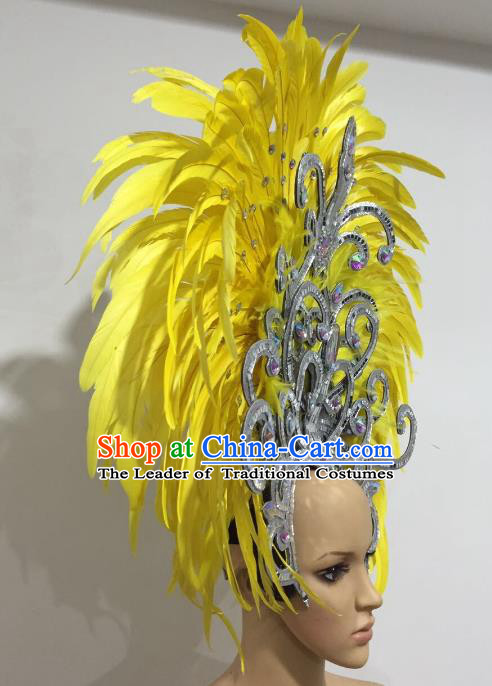 Top Grade Stage Performance Brazilian Carnival Feather Wings Miami Feathers Deluxe Wings Headwear Mask for Women