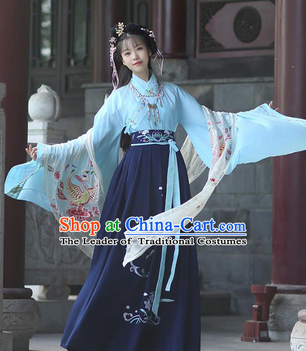 Chinese Ancient Palace Lady Hanfu Han Dynasty Imperial Concubine Queen Embroidered Historical Costumes