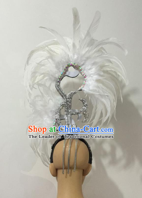 Top Grade Stage Performance Brazilian Carnival Feather Wings Miami Feathers Deluxe Wings Headwear Mask for Women