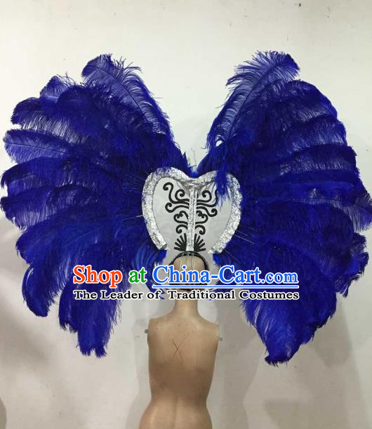 Top Grade Stage Performance Brazilian Carnival Feather Wings Miami Feathers Deluxe Wings Headwear Mask for Women
