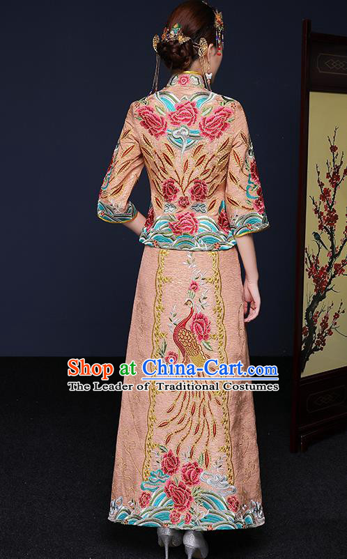 Traditional Chinese Wedding Costumes Traditional Xiuhe Suits Ancient Chinese bridal Full Dress