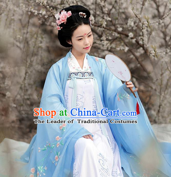 Chinese Ancient Palace Lady Hanfu Han Dynasty Imperial Concubine Queen Embroidered Historical Costumes