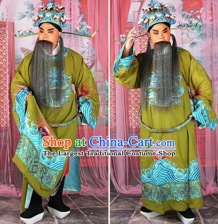 Traditional China Beijing Opera Costume Gifted Scholar Embroidered Robe and Hat Ancient Chinese Peking Opera Embroidery Clothing