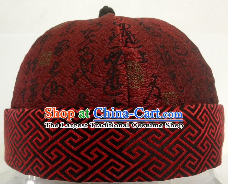 Chinese Ancient Style Handmade Qing Dynasty Bridegroom Hat Wedding Hat for Men
