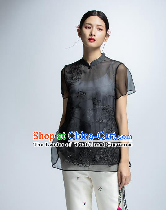 Traditional Ancient Chinese Young Women Cheongsam Dress Republic of China Tangsuit Stand Collar Blouse Dress Tang Suit Clothing