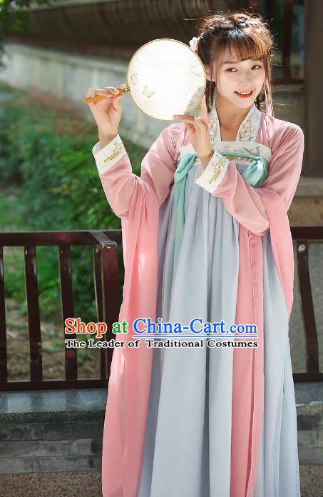 Chinese Ancient Palace Lady Hanfu Han Dynasty Imperial Concubine Queen Embroidered Historical Costumes