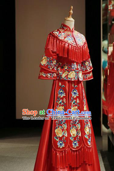 Traditional Chinese Wedding Costumes Traditional Xiuhe Suits Ancient Chinese bridal Full Dress