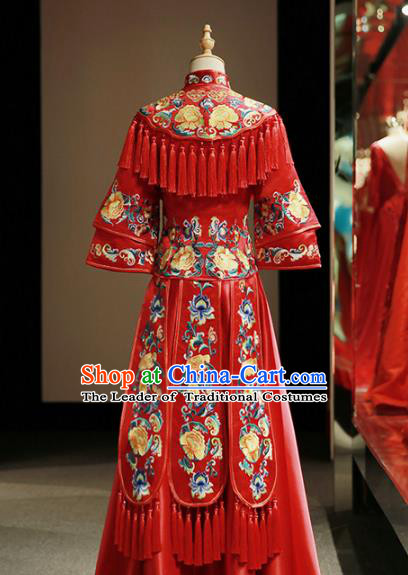 Traditional Chinese Wedding Costumes Traditional Xiuhe Suits Ancient Chinese bridal Full Dress