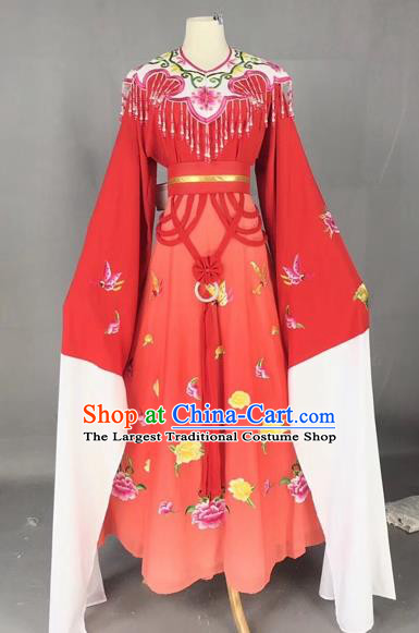 Chinese Traditional Beijing Opera Palace Princess Red Dress Peking Opera Diva Costumes for Adults