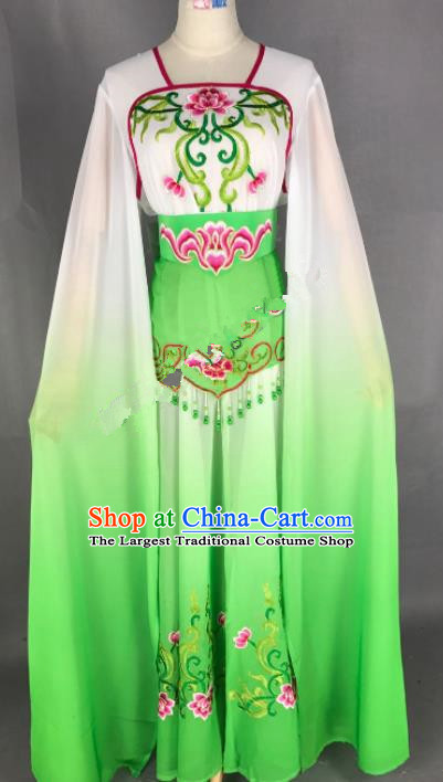 Chinese Ancient Court Maid Green Dress Traditional Beijing Opera Diva Costume for Adults
