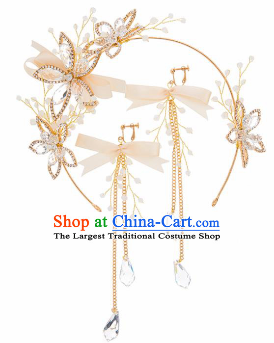 Top Grade Bride Wedding Hair Accessories Crystal Flowers Hair Clasp for Women
