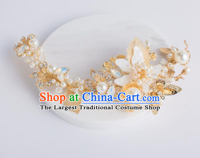 Top Grade Bride Wedding Hair Accessories Shell Flower Hair Sticks for Women
