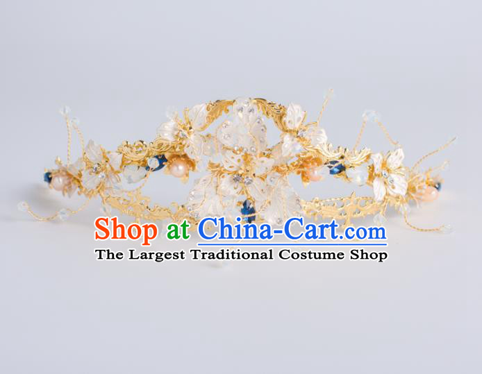 Top Grade Wedding Hair Accessories Bride Retro Shell Royal Crown for Women