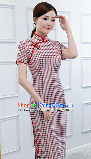 Traditional Ancient Chinese Young Women Cheongsam Dress Republic of China Tangsuit Stand Collar Blouse Dress Tang Suit Clothing