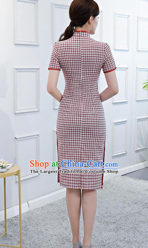 Traditional Ancient Chinese Young Women Cheongsam Dress Republic of China Tangsuit Stand Collar Blouse Dress Tang Suit Clothing