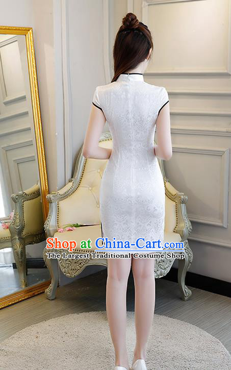 Traditional Ancient Chinese Young Women Cheongsam Dress Republic of China Tangsuit Stand Collar Blouse Dress Tang Suit Clothing