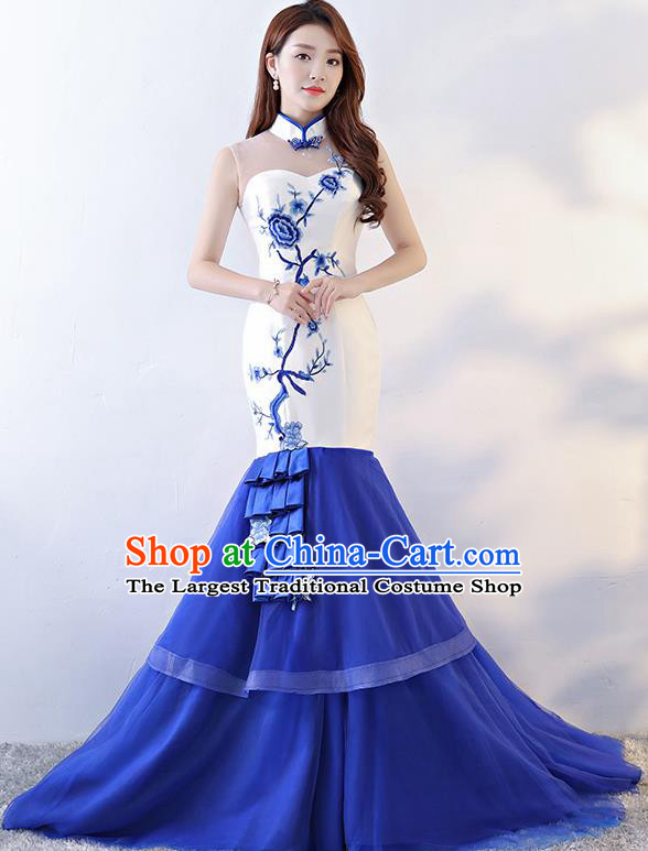 Traditional Ancient Chinese Young Women Cheongsam Dress Republic of China Tangsuit Stand Collar Blouse Dress Tang Suit Clothing