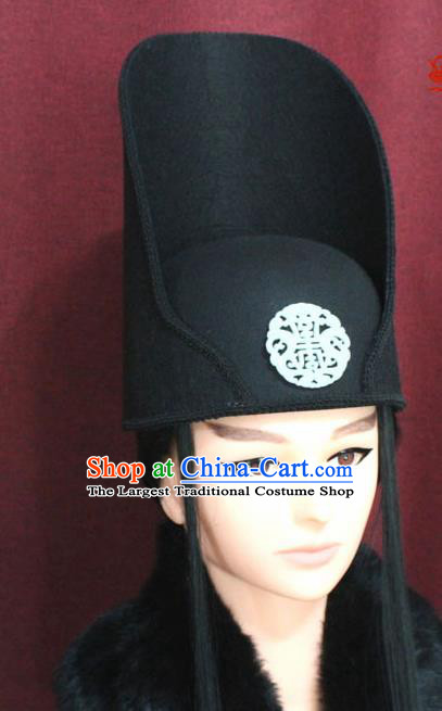 Chinese Traditional Tang Dynasty Swordsman Hats Hair Accessories Ancient Imperial Bodyguard Hat for Men