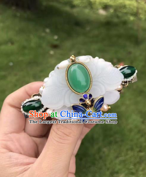 Chinese Ancient Handmade Palace Hairpins Jade Hair Accessories Hair Claw for Women