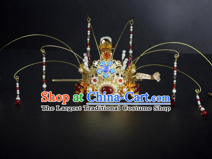 Chinese Ancient Handmade Hanfu Phoenix Coronet Hairpins Hair Accessories for Women