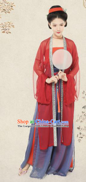 Chinese Ancient Palace Lady Hanfu Han Dynasty Imperial Concubine Queen Embroidered Historical Costumes
