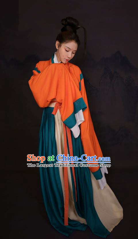 Top Grade Chinese Ancient Costumes Jin Dynasty Palace Princess Hanfu Dress for Women