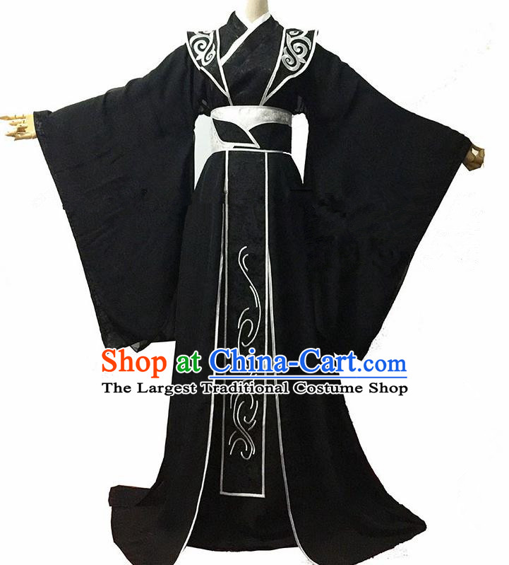 Chinese Ancient Prince Hanfu Han Dynasty Nobility Childe Costume for Men