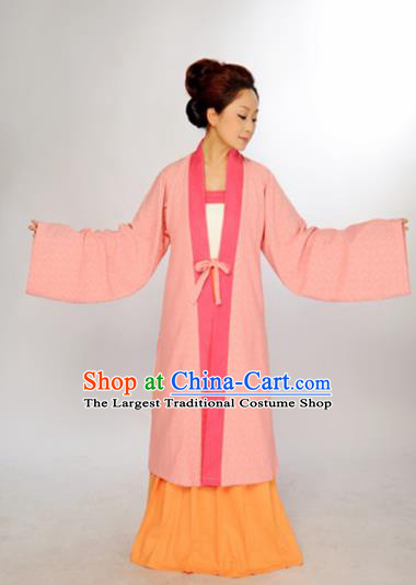 Chinese Ancient Hanfu Traditional Jin Dynasty Embroidered Historical Costumes