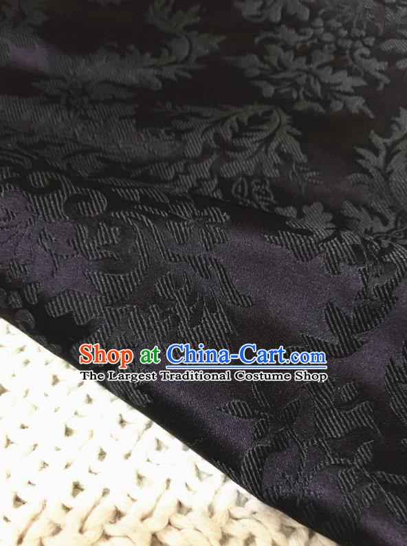 Asian Chinese Traditional Purple Silk Fabric Royal Pattern Brocade Cheongsam Cloth Silk Fabric