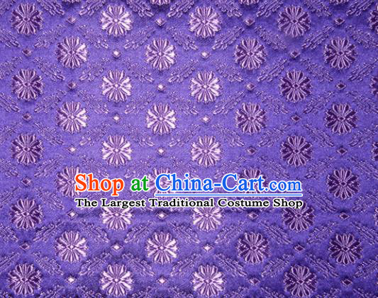 Classical Pattern Chinese Traditional Purple Silk Fabric Tang Suit Brocade Cloth Cheongsam Material Drapery