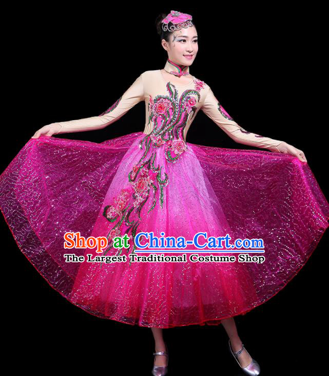 Traditional Chinese Fan Dance Folk Dance Costume Classical Yangko Dance Classical Dance Dress