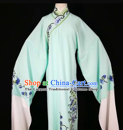 Chinese Traditional Beijing Opera Scholar Green Robe Peking Opera Niche Costume for Adults