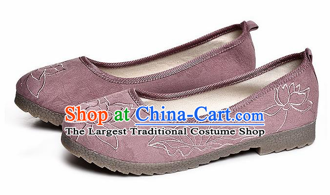 Chinese Shoes Wedding Shoes Traditional Embroidered Lotus Shoes Bride Pink Shoes for Women