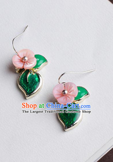 Chinese Traditional Ear Jewelry Accessories National Hanfu Classical Green Earrings for Women