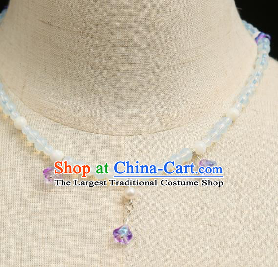 Chinese Traditional Hanfu Beads Necklace Traditional Classical Jewelry Accessories for Women