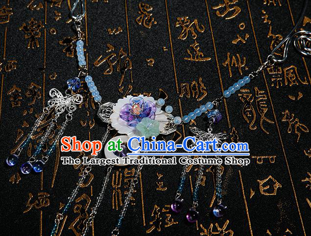Chinese Traditional Hanfu Tassel Necklace Traditional Classical Jewelry Accessories for Women