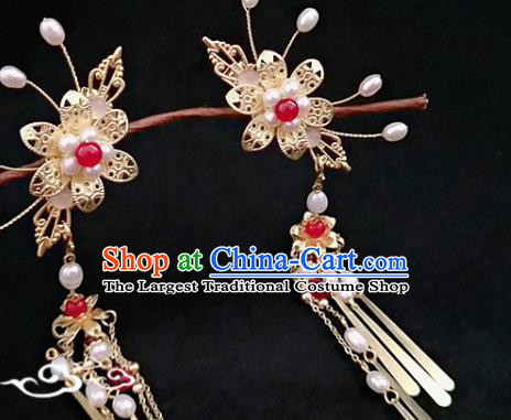 Chinese Traditional Tassel Hair Sticks Handmade Classical Hair Accessories for Women
