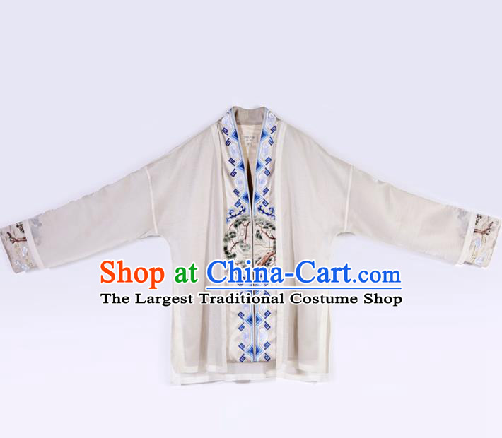 Chinese Traditional Tang Suit Costumes National Embroidered Overcoat for Men