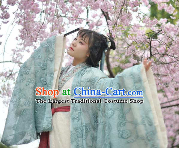 Chinese Ancient Palace Lady Hanfu Dress Traditional Jin Dynasty Imperial Concubine Historical Costumes for Women