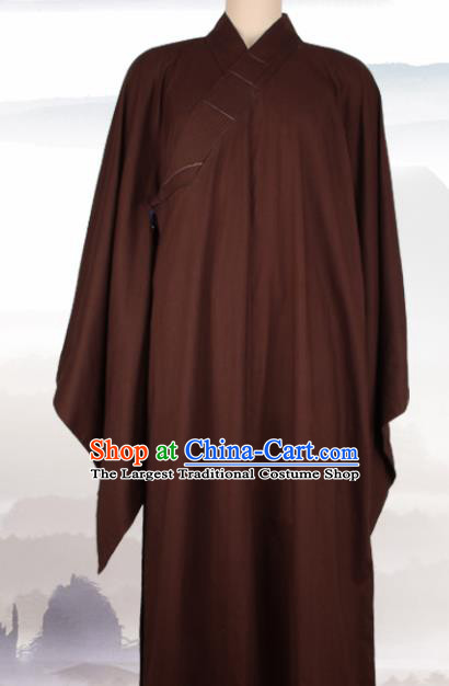 Chinese Traditional Buddhist Monk Clothing Brown Monk Robe Buddhism Monks Costumes for Men