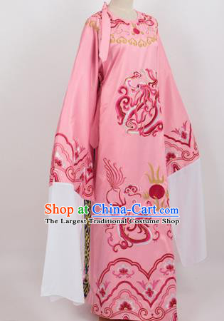 Professional Chinese Traditional Beijing Opera Niche Pink Ceremonial Robe Ancient Number One Scholar Costume for Men