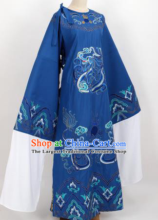 Professional Chinese Traditional Beijing Opera Niche Royalblue Ceremonial Robe Ancient Number One Scholar Costume for Men