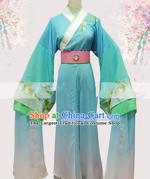 Professional Chinese Traditional Beijing Opera Blue Robe Ancient Scholar Costume for Men